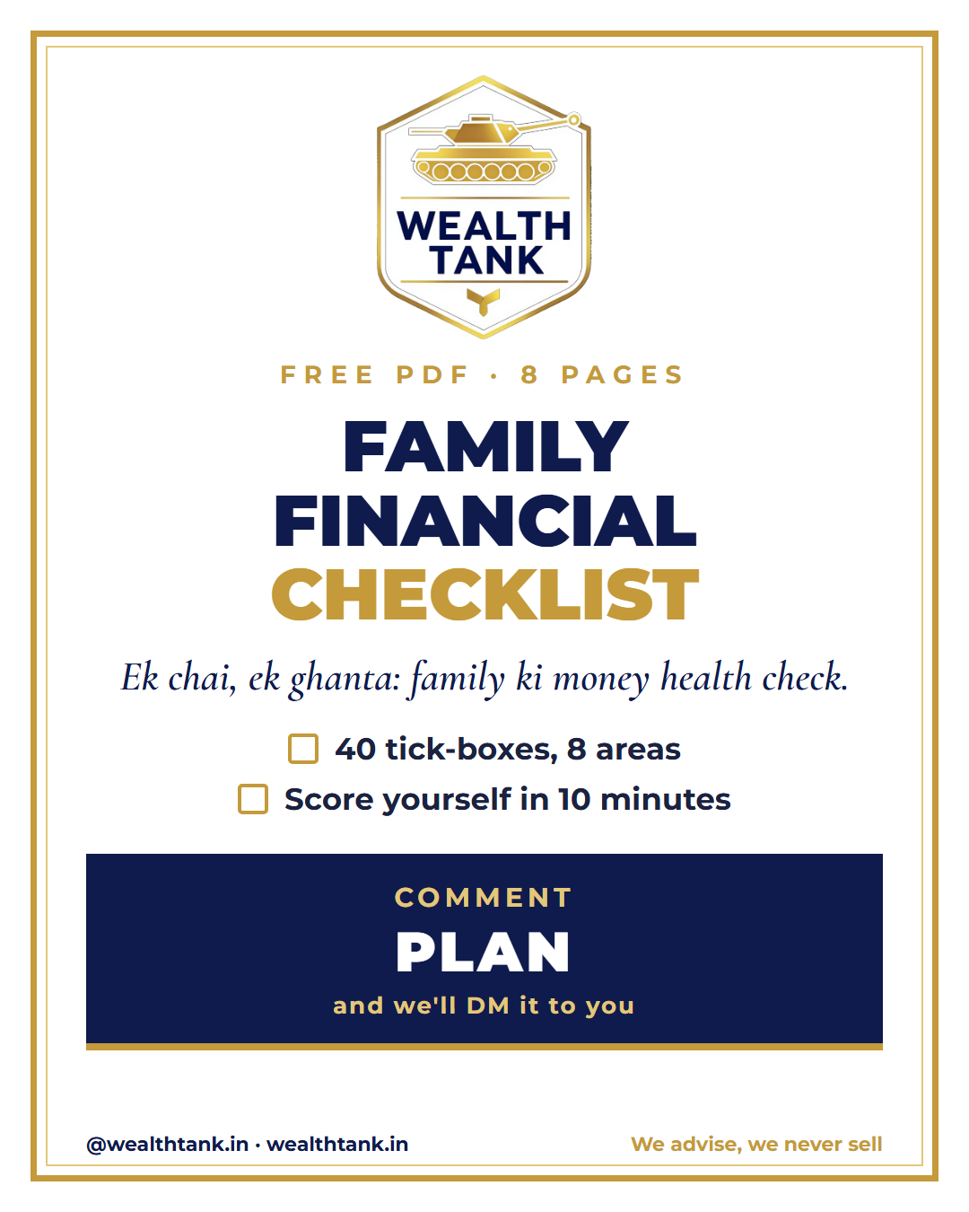 Family Financial Checklist cover