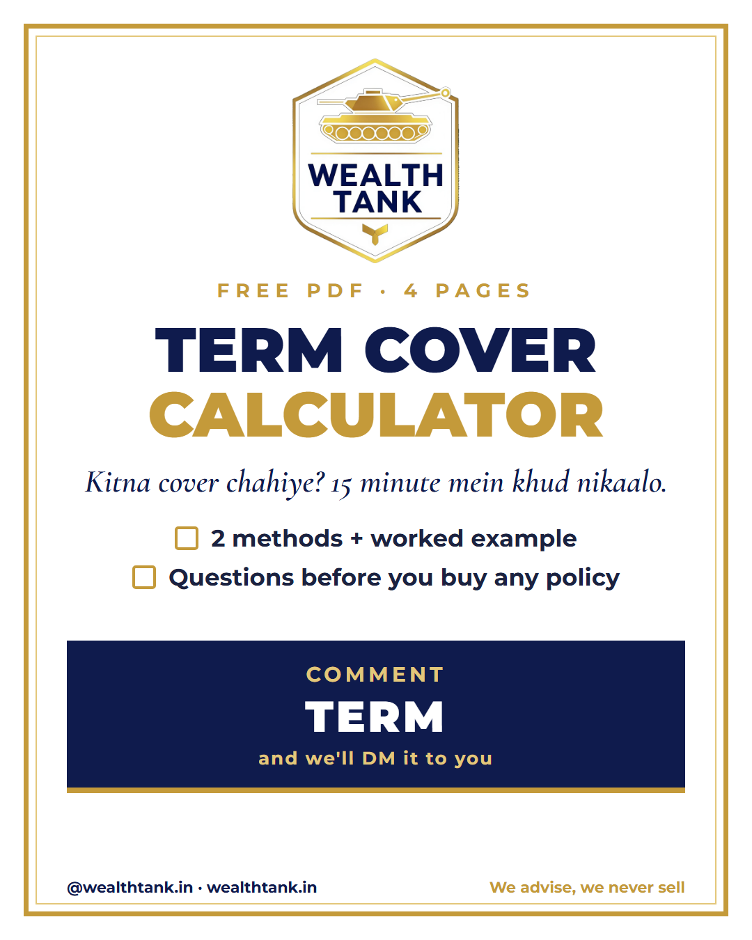 Term Cover Calculator cover